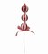 11" Red & White Candy Ball Pick – Festive Christmas Decoration